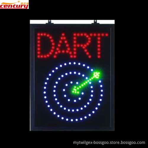 wholesale china factory price custom darts animated led lighted sign